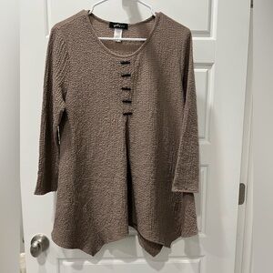 Sushi Brown Textured Women's Top